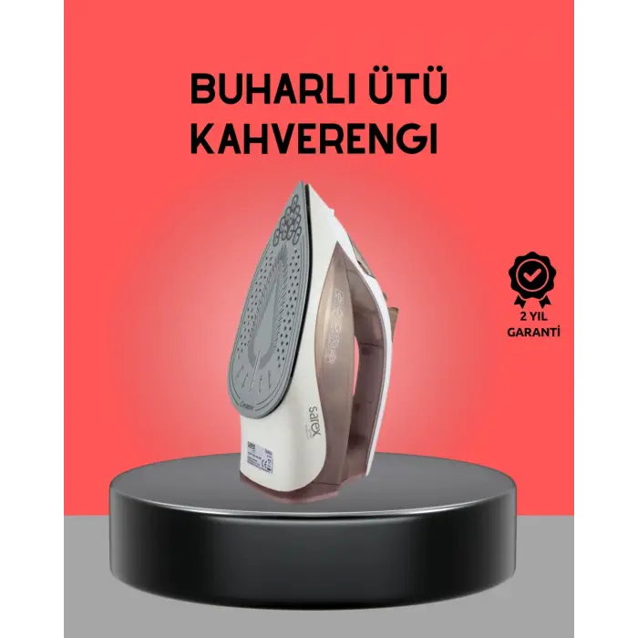 Kahverengi Buharlı Ütü 2200W Sürekli Buhar 120 g Şok Buhar