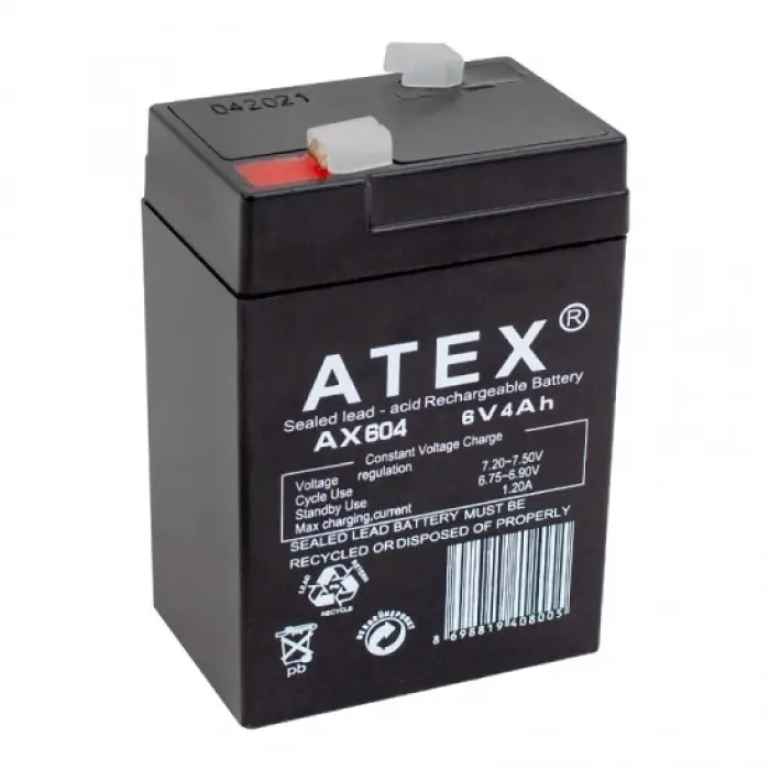 Kalın Kuru Akü 6v-4ah Amper  70x48x101mm Bx40