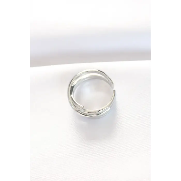 Kalın Silver Renk Ayarlanabilir Yüzük 5886