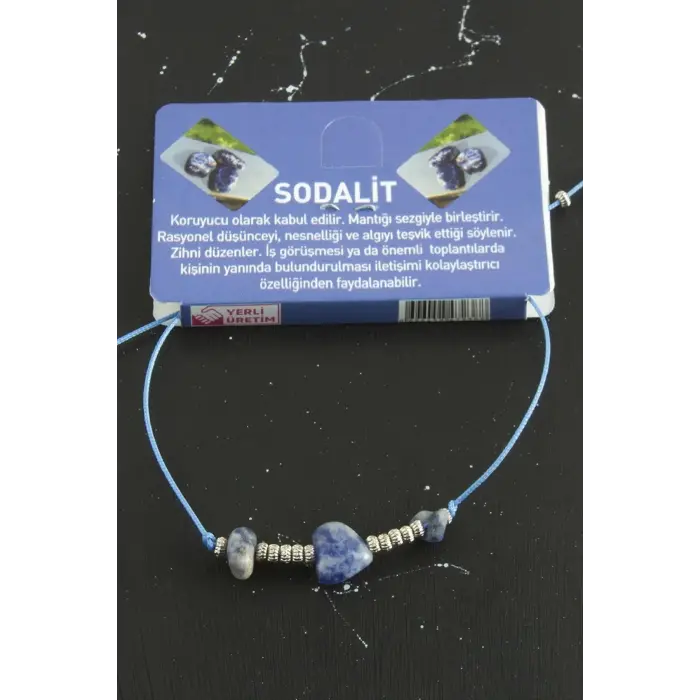 Kalp Karışık Doğaltaş Bileklik