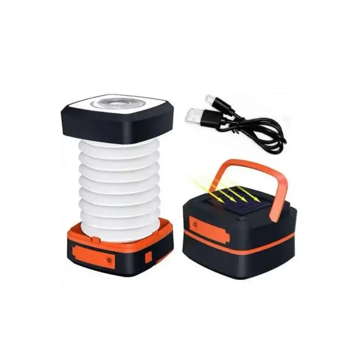 Kamp Lambası Katlanabilir Lamba Solar Şarjlı Led Lamba El Fenerli