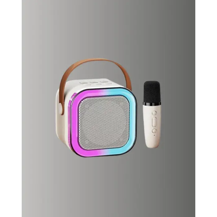 Karaoke Mikrofon Hoparlör Seti Bluetooth Kablosuz Taşınabilir