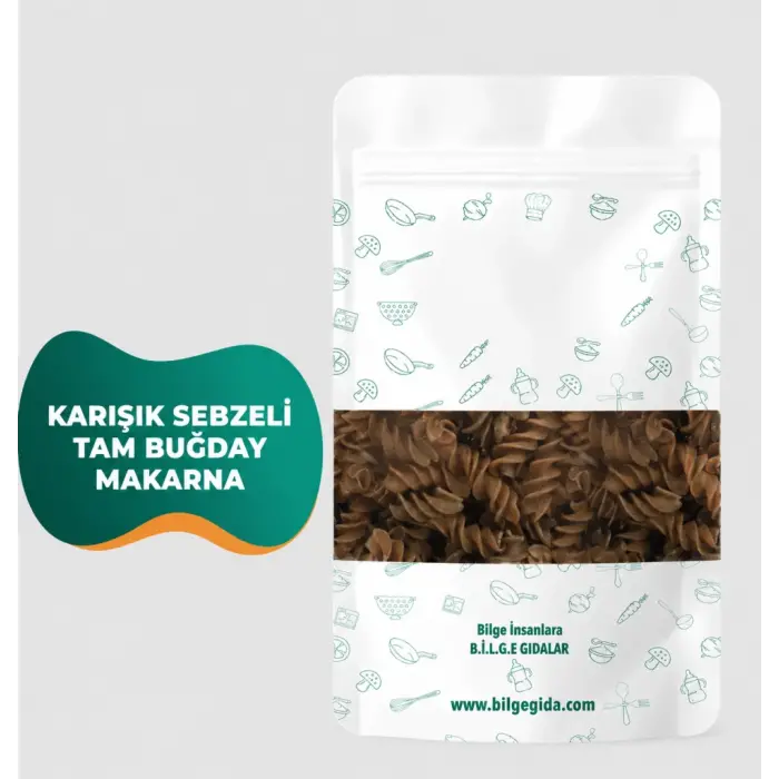 Karışık Sebzeli Tam Buğday Makarna 200gr