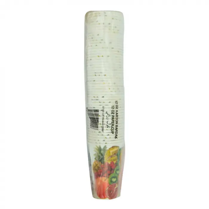 Karton Bardak 12 Oz Kullan At Çay Kahve Sıcak Kağıt Otomat Bardağı 50 li 1 Paket