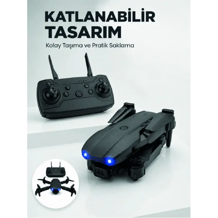 Katlanabilir Kamera Drone 4K HD Görüntü, Hover Özelliği ve Uzaktan Kumanda