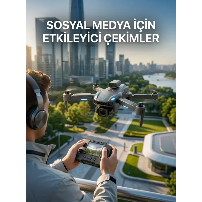 Katlanabilir Profesyonel Görünümlü Kamera Drone