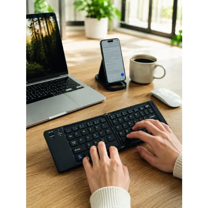 Katlanır Bluetooth Klavye Telefon Tablet Laptop Uyumlu Kablosuz Klavye
