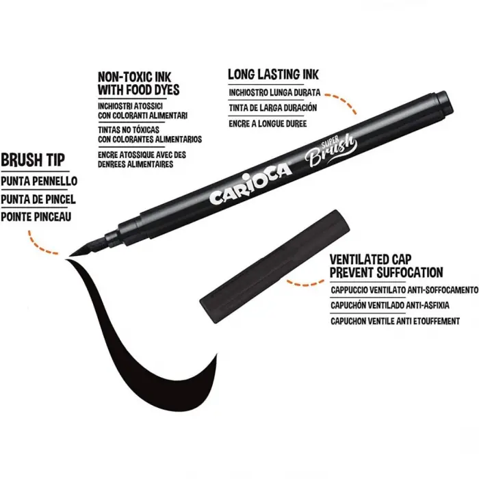 Keçeli Boya Süper Brush Fırça Uçlu 10lu 42937