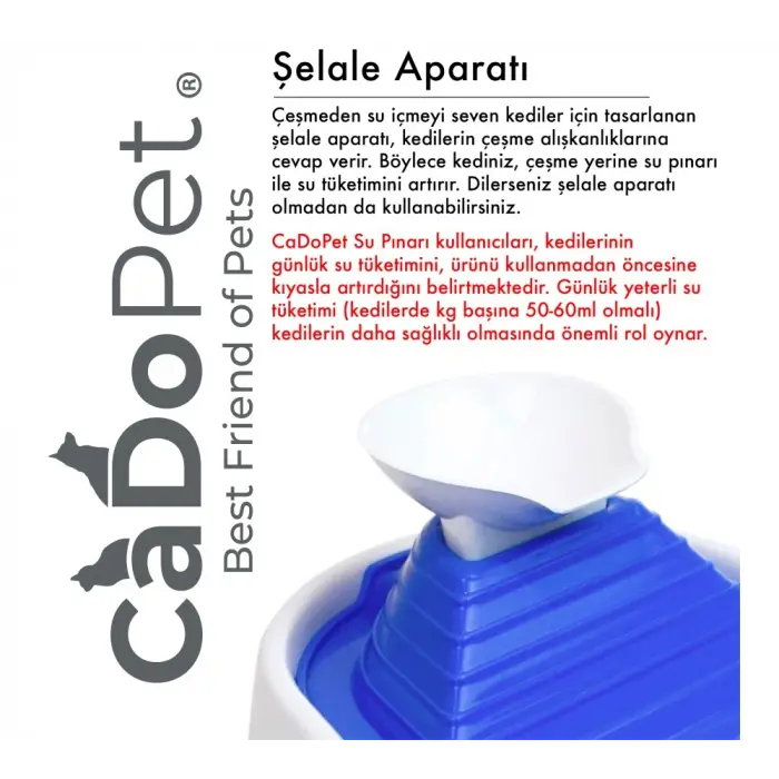 Kedi Köpek Su Pınarı Şe 2 Litre - 5 volt ( usb'li ) Mi