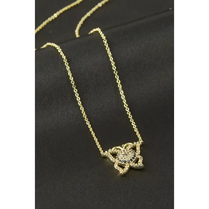 Kelebek Zirkon Taşlı Kolye