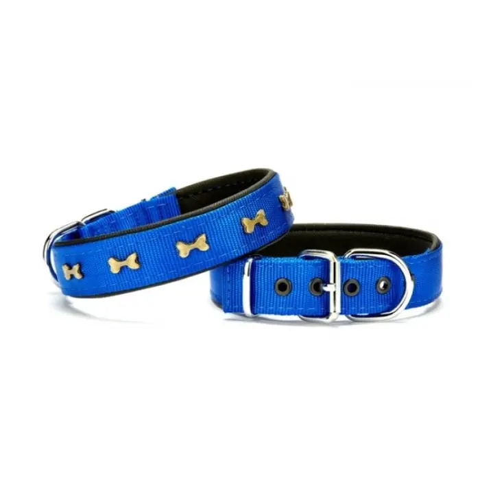 Kemik Metal Süslü Köpek Tasması 3*55 cm Medium Mi