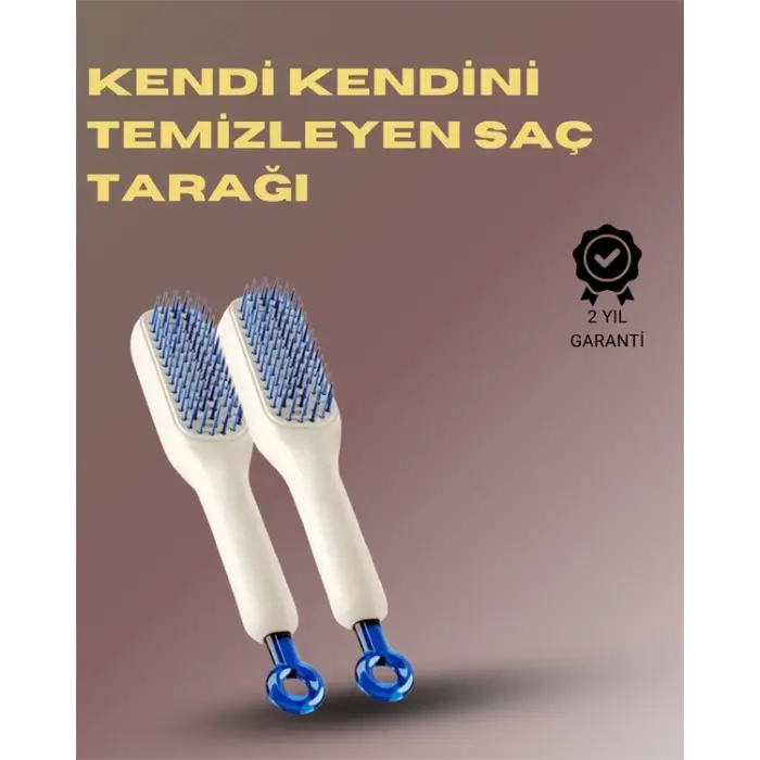 Kendini Temizleyen Masajlı Saç Tarağı – Anti-statik, Ergonomik Tasarım