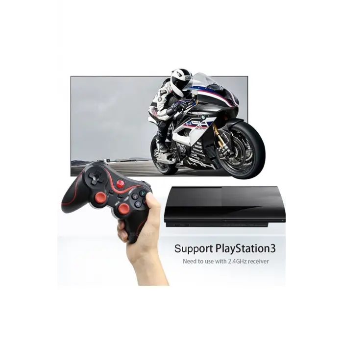 Kırmızı Bluetooth bağlantılı gamepad, PC uyumlu, telefona takılabilir oyun kolu - Elektronik