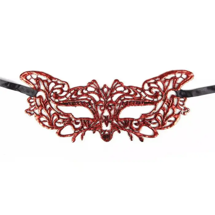 Kırmızı Dantel Masquerade Maskesi 9 No Bx40