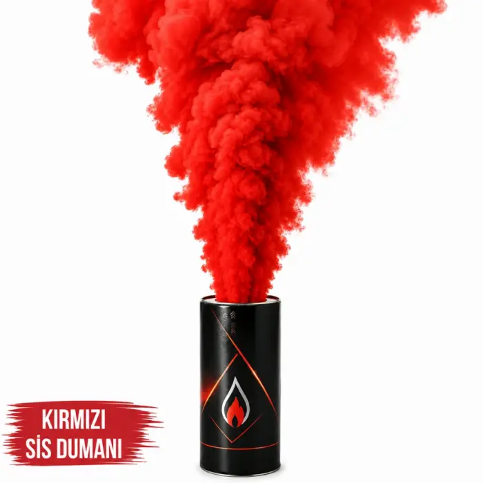 Kırmızı Renk Sis Bombası Kırmızı Duman 1 Adet