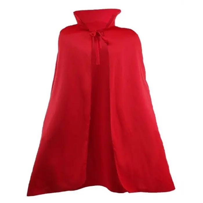 Kırmızı Renk Yakalı Pelerin 120 Cm Bx40