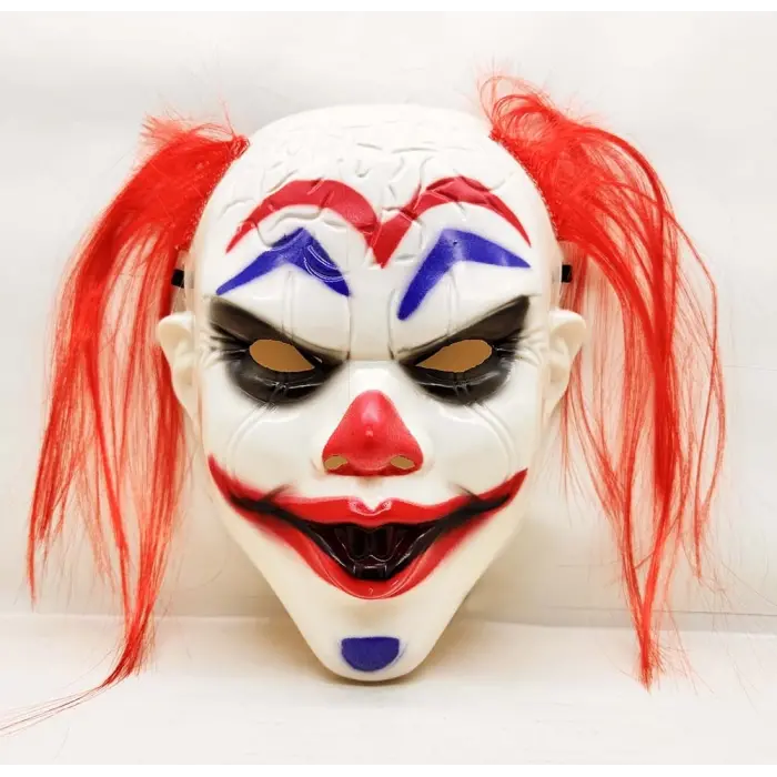 Kızıl Saçlı Joker Palyaço Maskesi Bx40