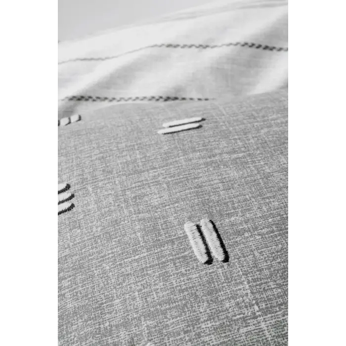 Klein Nakışlı Çift Kişilik Nev Takımı Patara Gri