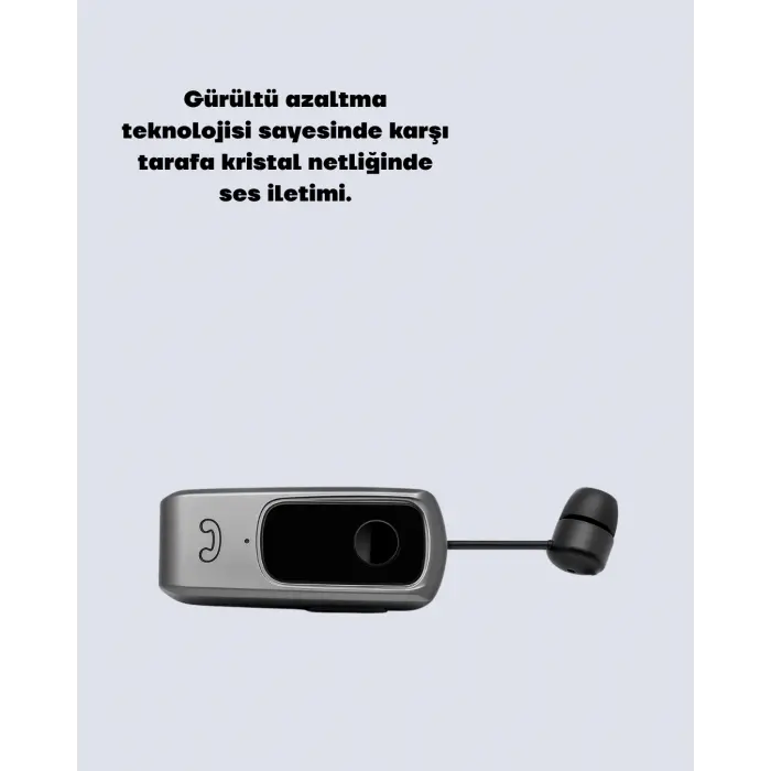 Klipsli Tasarımlı Bluetooth Kulaklık Uzun Pil Ömrü