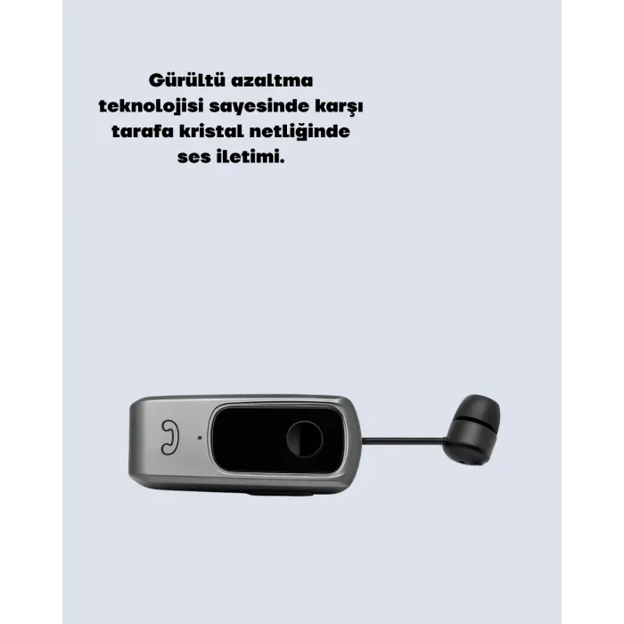 Klipsli Tasarımlı Bluetooth Kulaklık Uzun Pil Ömrü