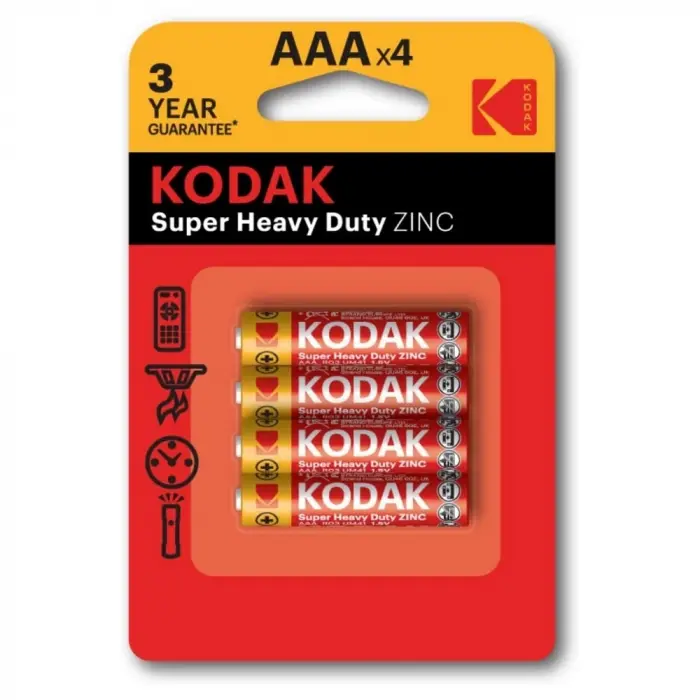 Kodak 4 Adet Çinko Karbon Blister İnce Pil