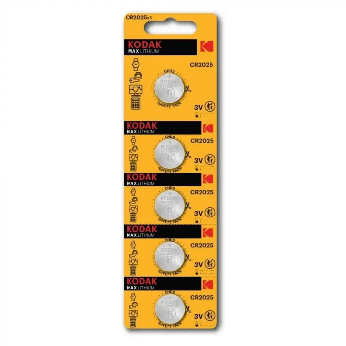 Kodak 5 Adet Cr2025 Max Lityum Para Pil