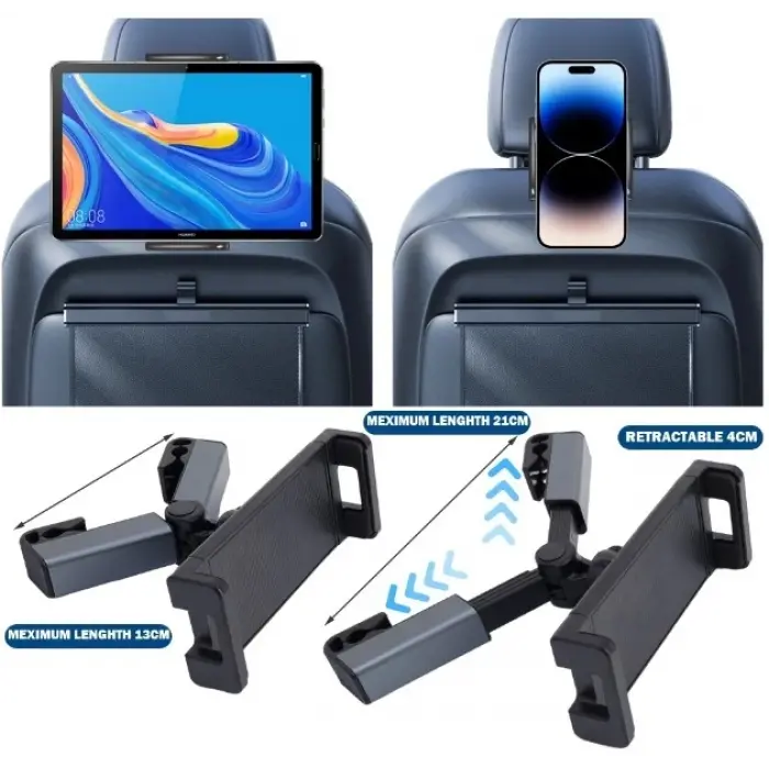 Koltuk Arkası Ayarlanabilir Tablet Telefon Tutucu Bx40