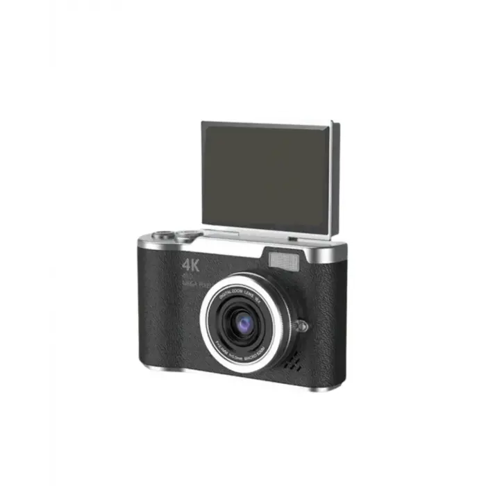 Kompakt 4K Dijital Kamera 48 MP Sensör 8X Zoom Flip Ekran Vlog ve Selfie Uyumlu