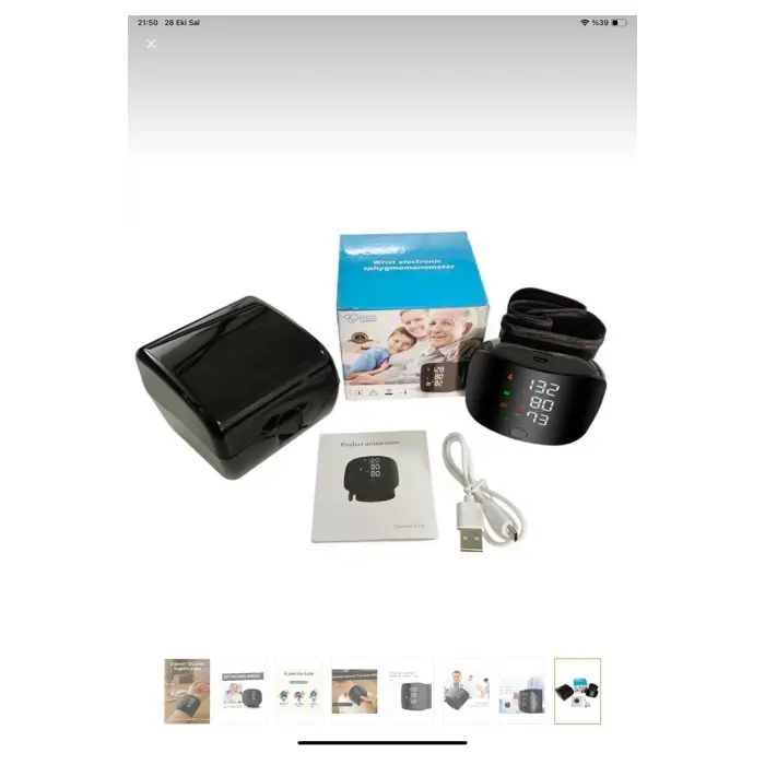 Konuşan Sesli Şarjlı Tansiyon Aleti Profil Kayıtlı Lcd Dokunmatik Ekran