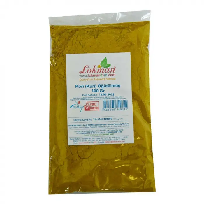 Köri Öğütülmüş Baharat Karışımı Küri Curry 100 Gr Paket