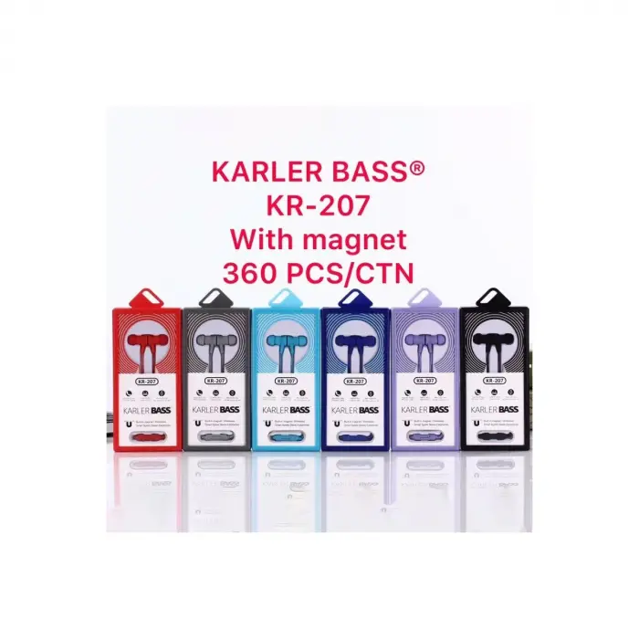 Kr-207 Mıknatıslı Kablolu Kulaklık - Kırmızı