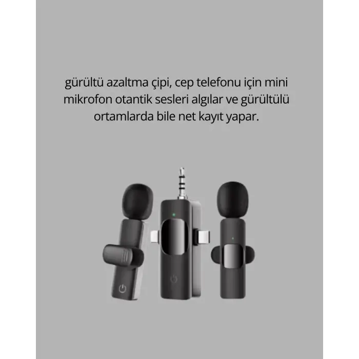 Küçük Boyutlu Mikrofon - 8 Saat Kullanım