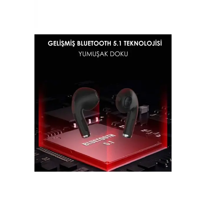 Kulak içi TWS Bluetooth 5.1 kulaklık siyah ANC mikrofonlu dokunmatik kontrollü 2 yıl garantili