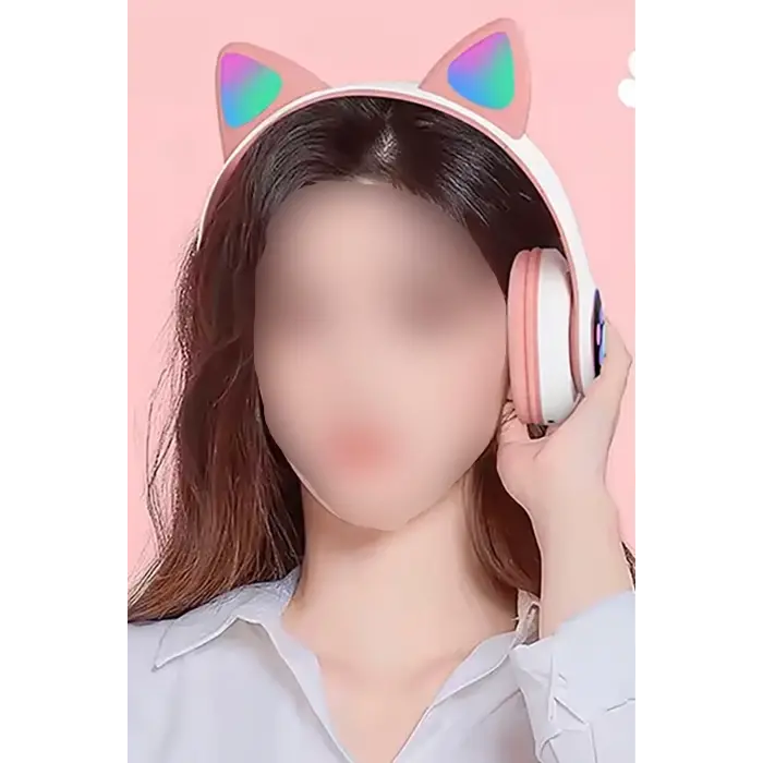Kulak üstü Bluetooth Kulaklık - Renk: Pembe, Bluetooth Versiyon: 5.0, Mikrofon, Özellik: Kablolu