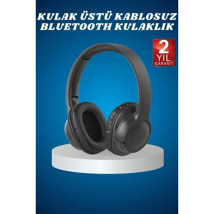 Kulak Üstü Kablosuz Bluetooth Kulaklık Yüksek Ses Kaliteli ANC Özelliği
