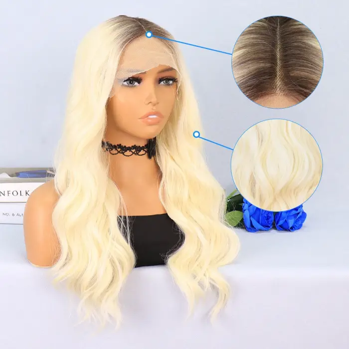 Kumral Platin Ombreli Fiber Sen Tül Peruk