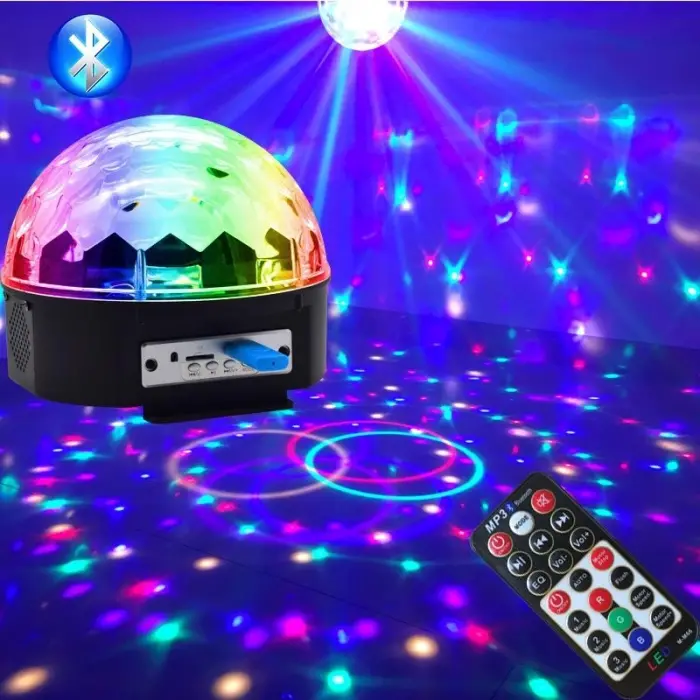 Küre Disko Topu Müzik Çalar Renkli Lazer Işıklı Bluetooth Bx40