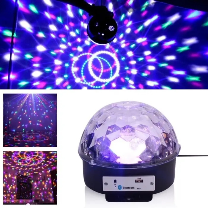Küre Disko Topu Müzik Çalar Renkli Lazer Işıklı Bluetooth Bx40