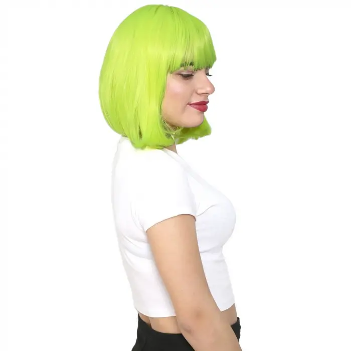 Küt Kahküllü Fiber Sen Peruk / Neon Sarı