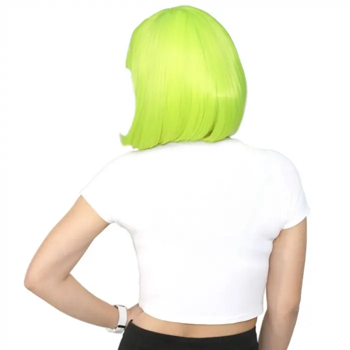 Küt Kahküllü Fiber Sen Peruk / Neon Sarı
