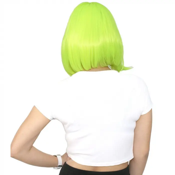 Küt Kahküllü Fiber Sen Peruk / Neon Sarı