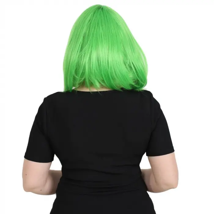 Küt Kahküllü Fiber Sen Peruk / Neon Yeşil