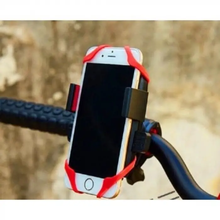 Lastik Destekli Standlı Bisiklet Telefon Tutucu