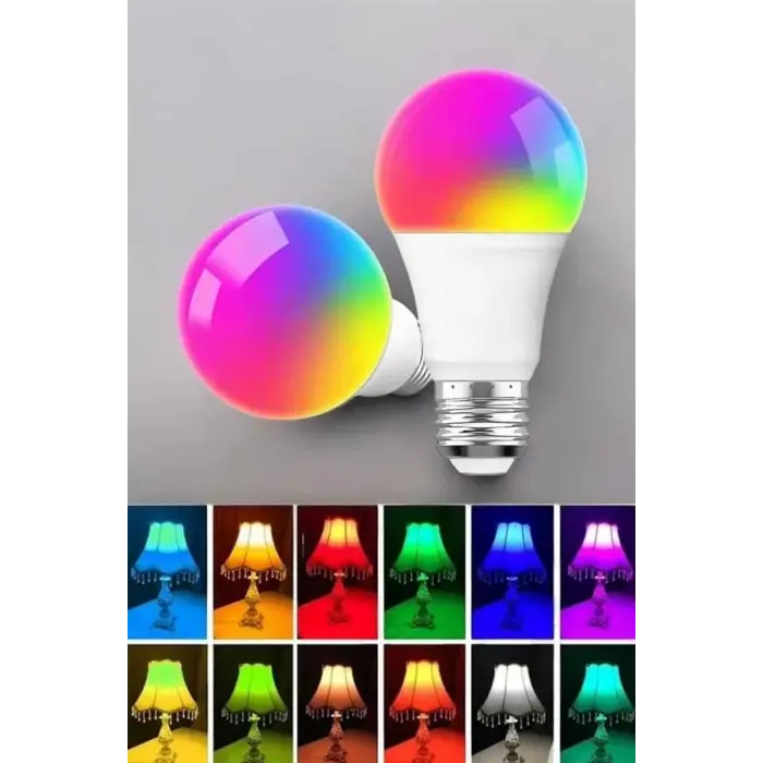 Led Ampul Enerji Dostu RGB Işıklı 100W Led Işık