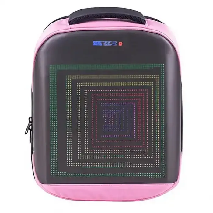 Led Ekranlı Sırt Çantası-Pembe