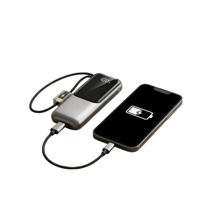 LED Ekranlı Süper Fast Charge Özellikli Mini Powerbank