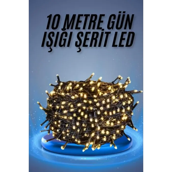 Led Işık Ağaç Süsleme Ampüllü Dekoratif Aydınlatma 10 Metre Gün Işığı