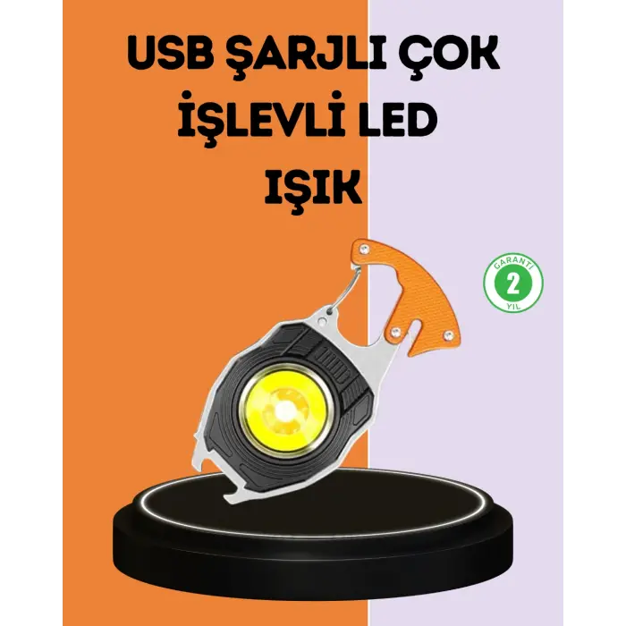 LED Işıklı Acil Durum Düdüklü Anahtarlık Fener