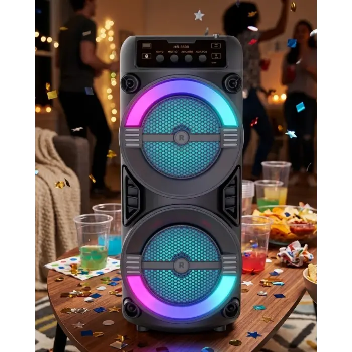 LED Işıklı Kablosuz Bluetooth Hoparlör USB TF Kart Destekli