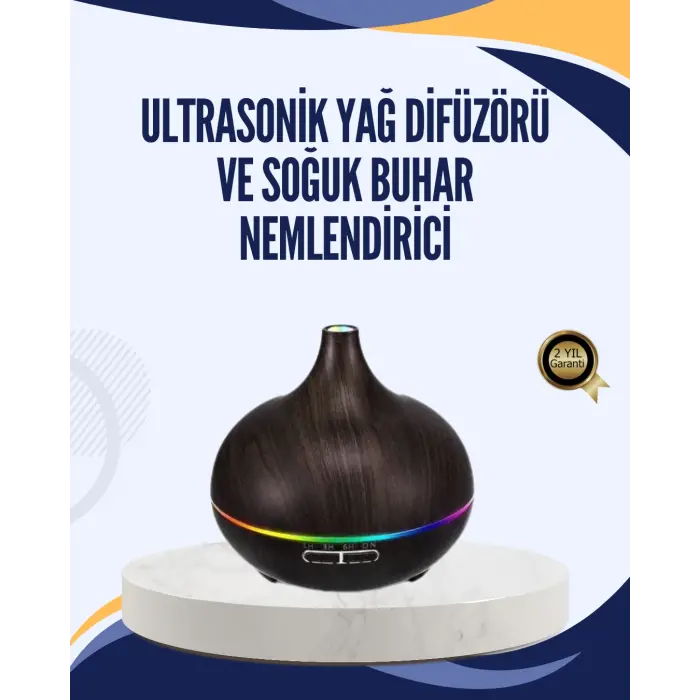 LED Işıklı Sessiz Çalışan Soğuk Buhar Nemlendirici